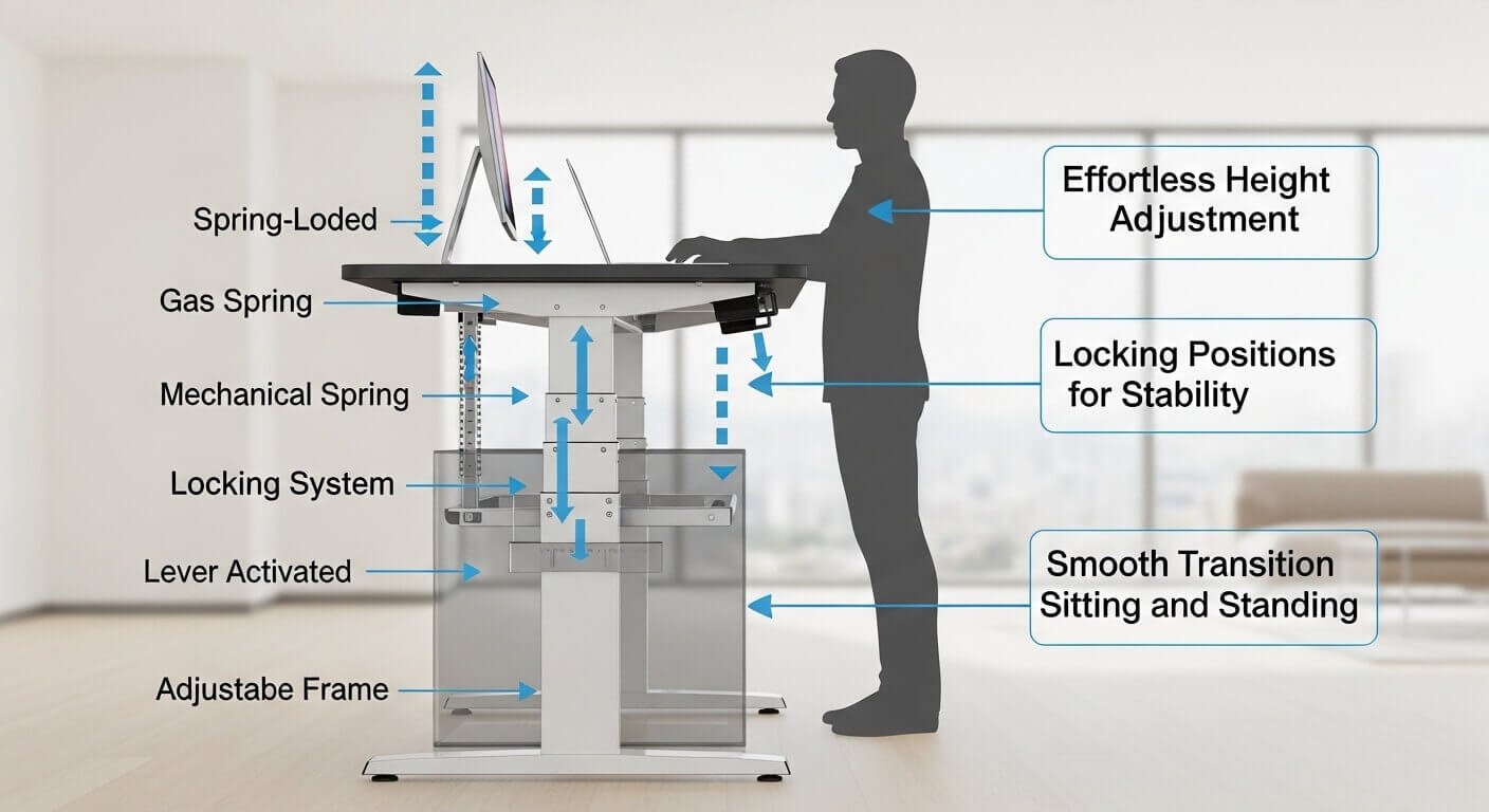 How a riser desk works